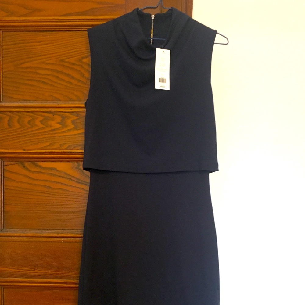 French Connection polka plains jersey dress